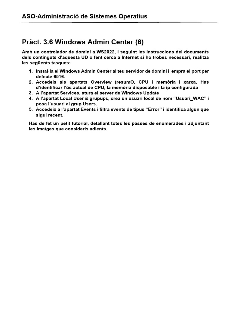 Pract 3.6 Windows Admin Center | PDF