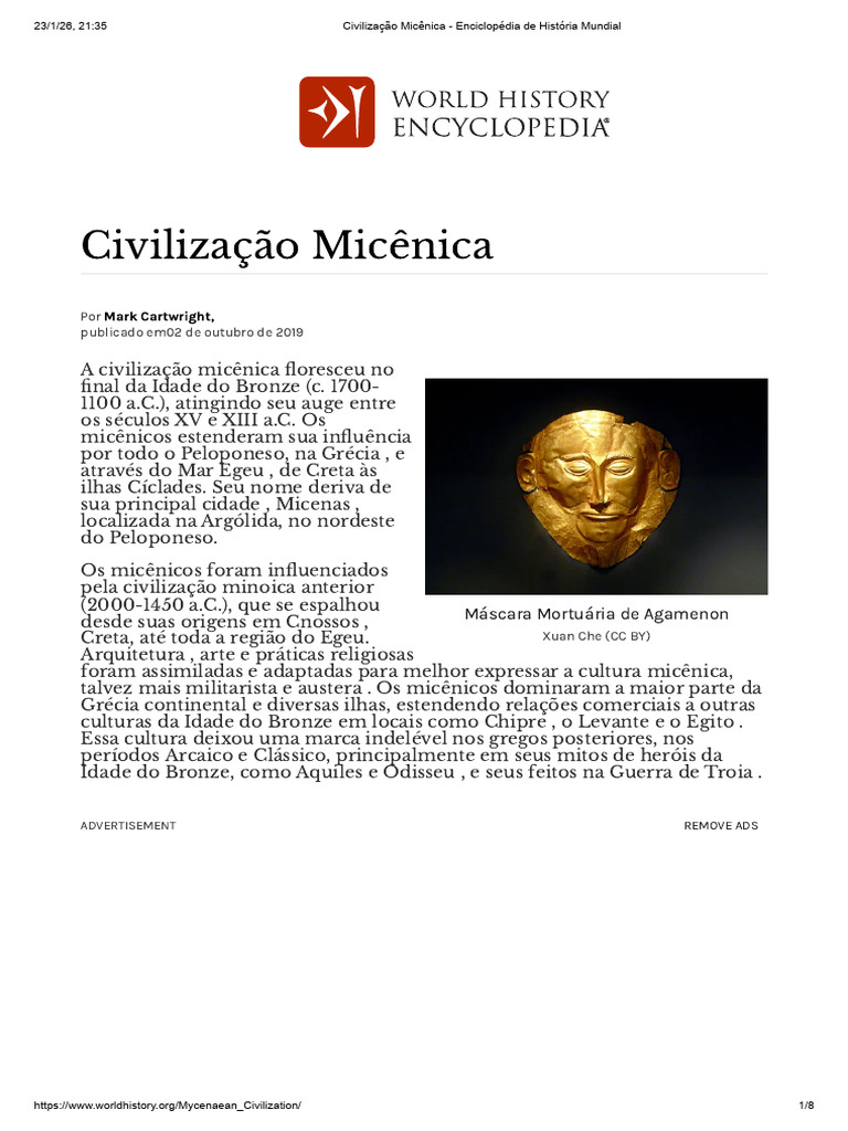 Civilização Micênica: Cultura e Arquitetura | PDF | Grécia Micênica ...