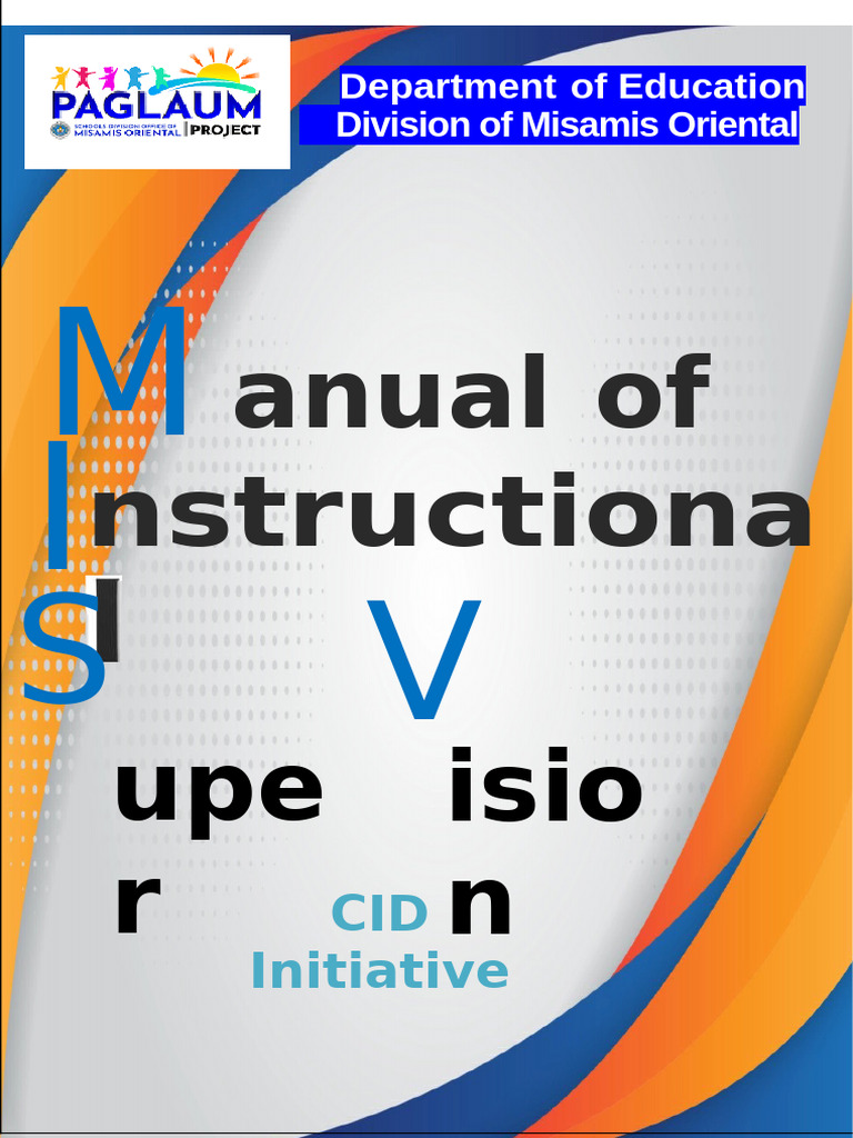 Manual of Instructional Supervision Guide | PDF | Teachers | Learning