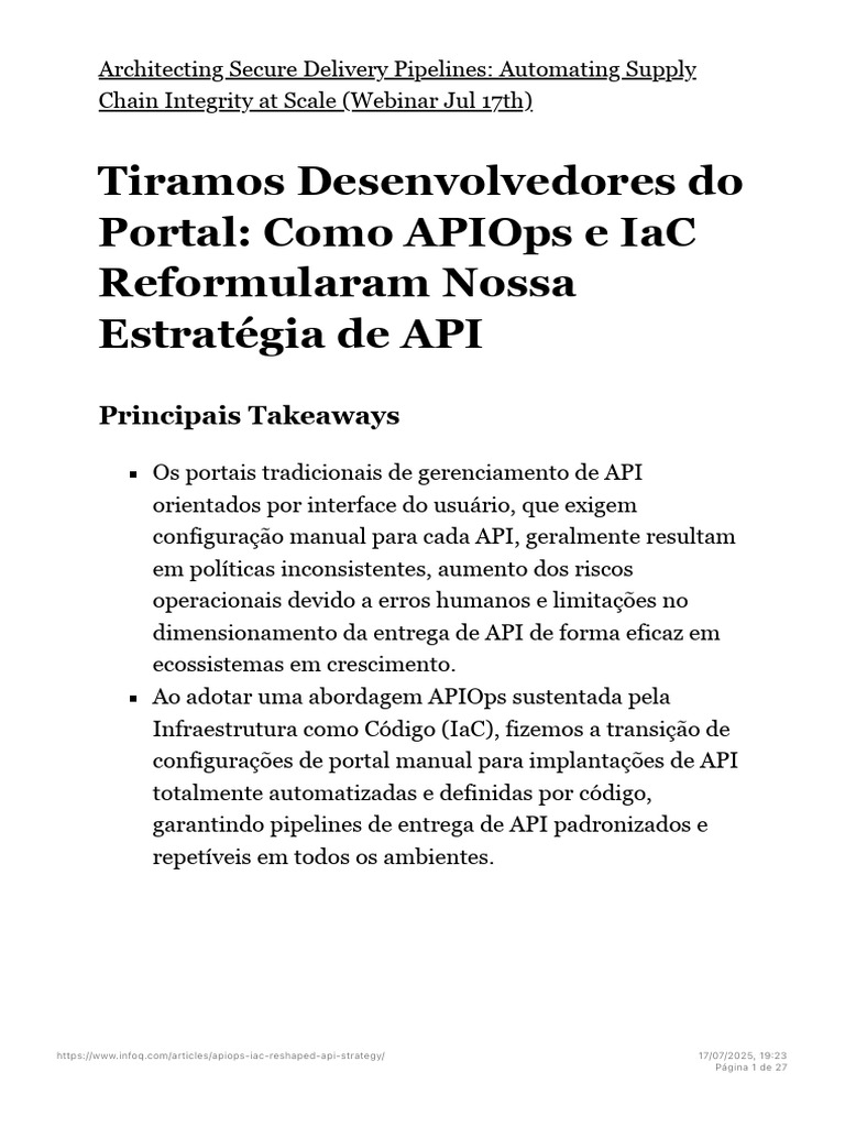 APIOps e IaC: Transformação de API | PDF | Automação | Computação em nuvem