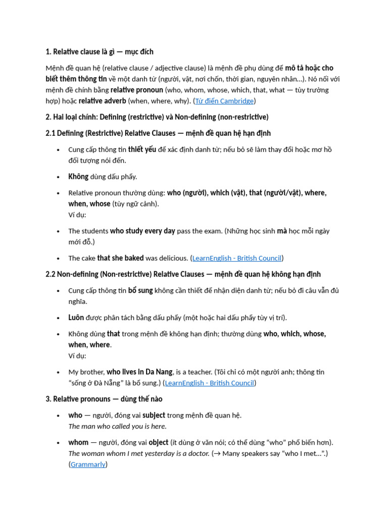 Relative Clause | PDF