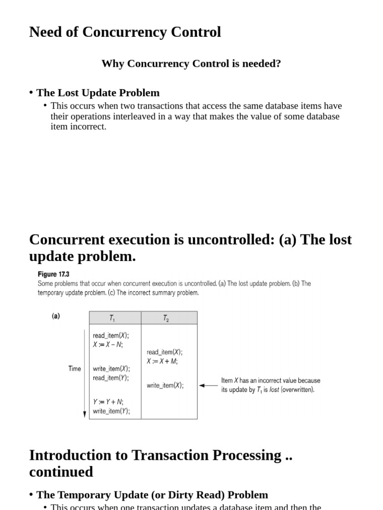 Importance of Concurrency Control | PDF | Database Transaction ...