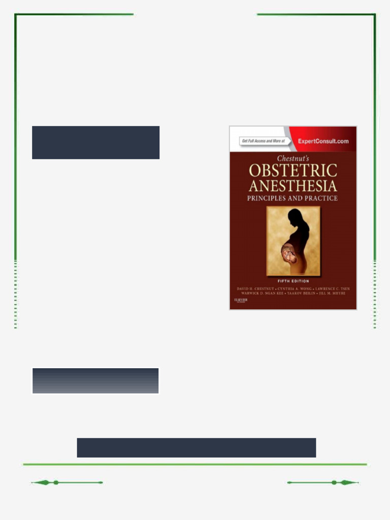 Chestnut Obstetric Anesthesia Principles and Practice 5th Edition by ...