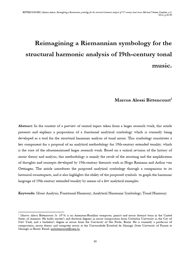 Riemannian Symbology for 19th-Century Music | PDF | Harmony | Chord (Music)