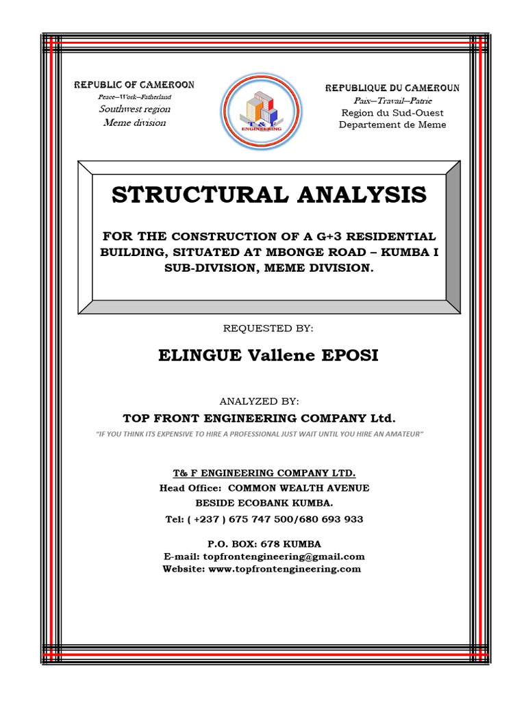 Structural Analysis for G+3 Building Kumba | PDF | Beam (Structure ...