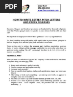 Download How to Write Better Press Releases and Pitch Letters - Drew Kerr of Four Corners by Drew Kerr SN9862510 doc pdf
