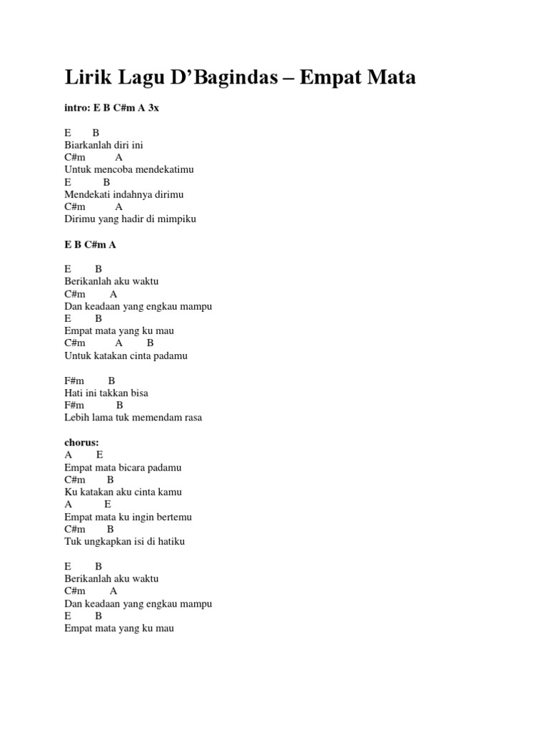 Kunci Lirik Lagu Pdf