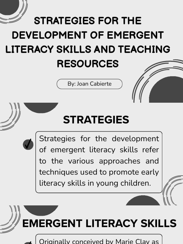 Emergent Literacy Development Strategies | PDF