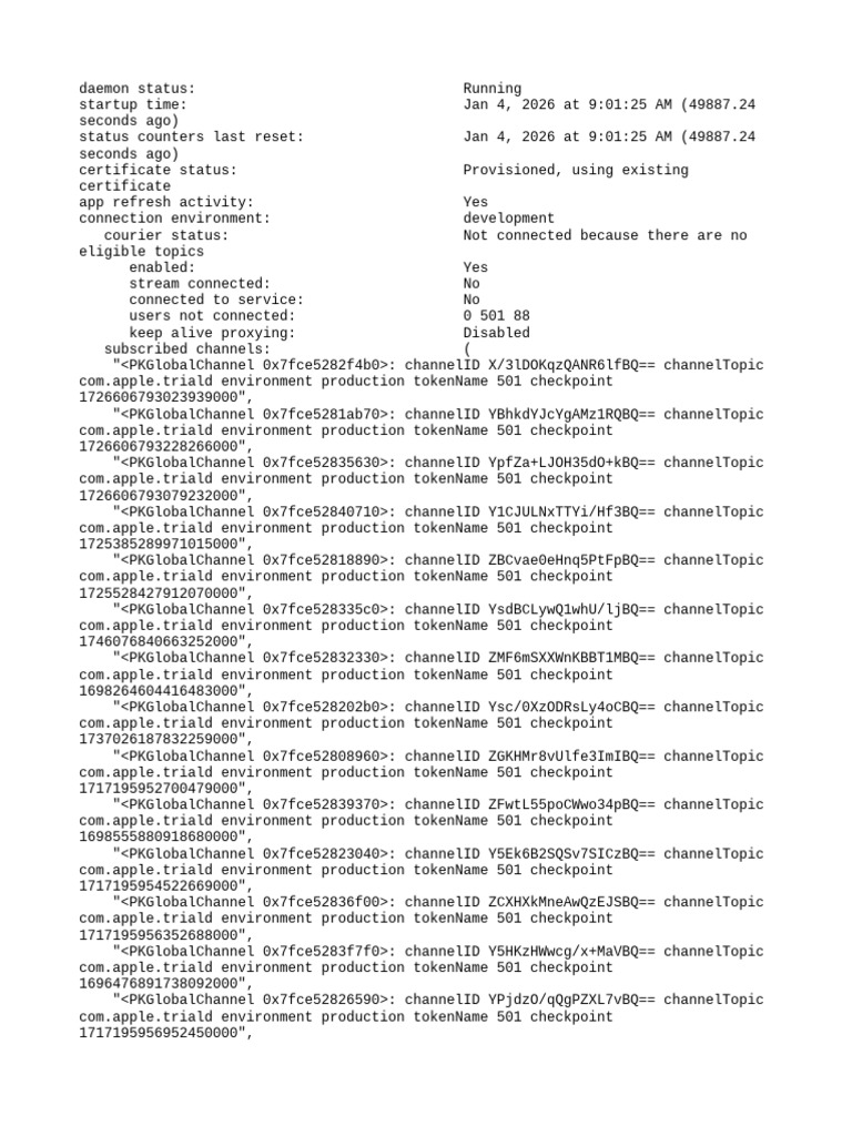 Daemon Status and Connection Report | PDF | Transmission Control ...
