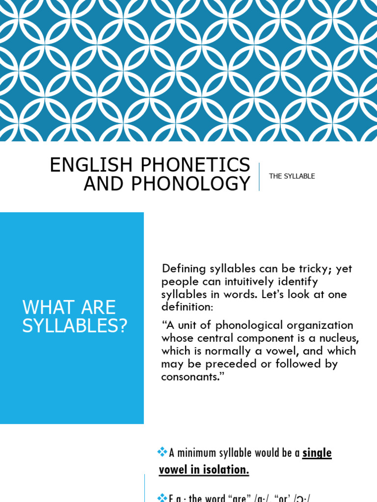 Understanding English Syllables Explained | PDF | Syllable | Consonant