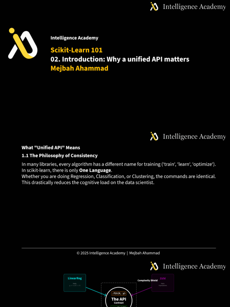 Scikit 101 02 Why A Unified API Matters | PDF