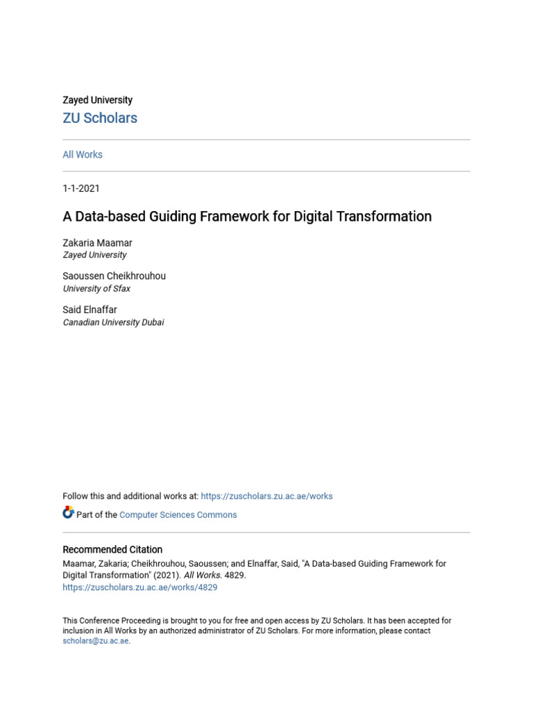 Data Framework for Digital Transformation | PDF | Data | Data Management