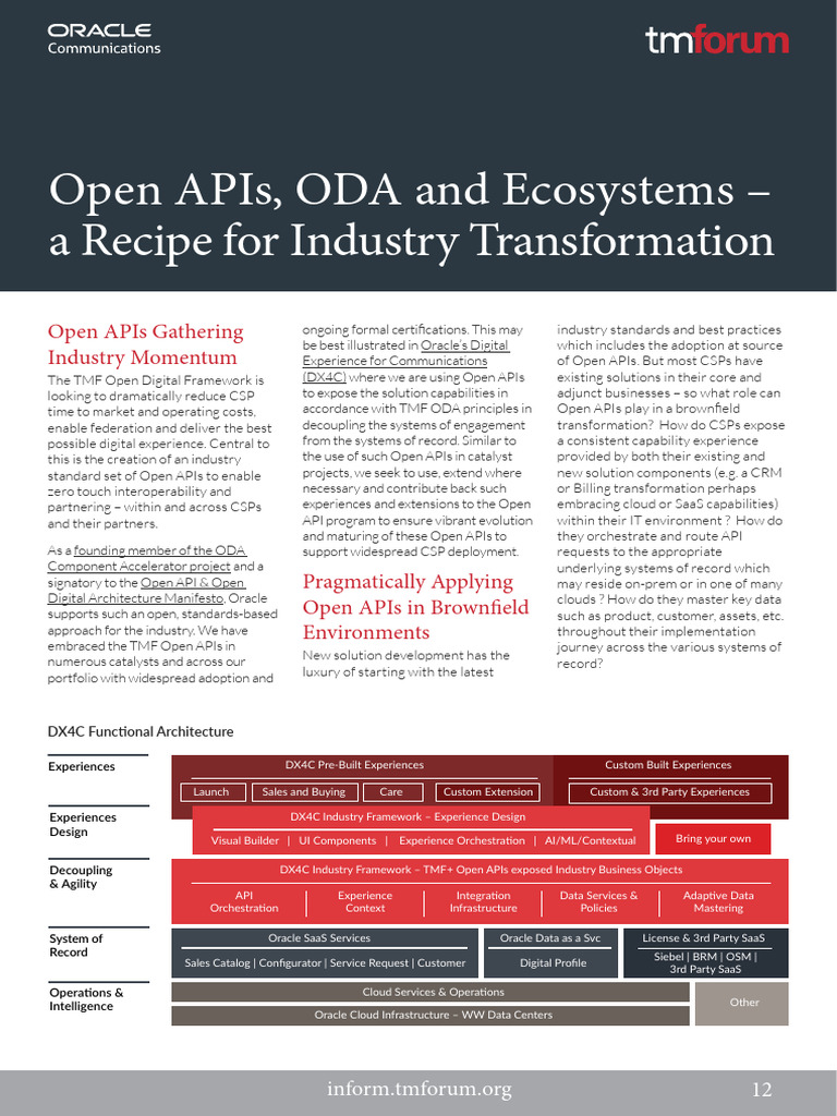 Open APIs for Telecom Transformation | PDF | Cloud Computing | Software ...