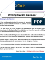 Dividing Fraction Calculator