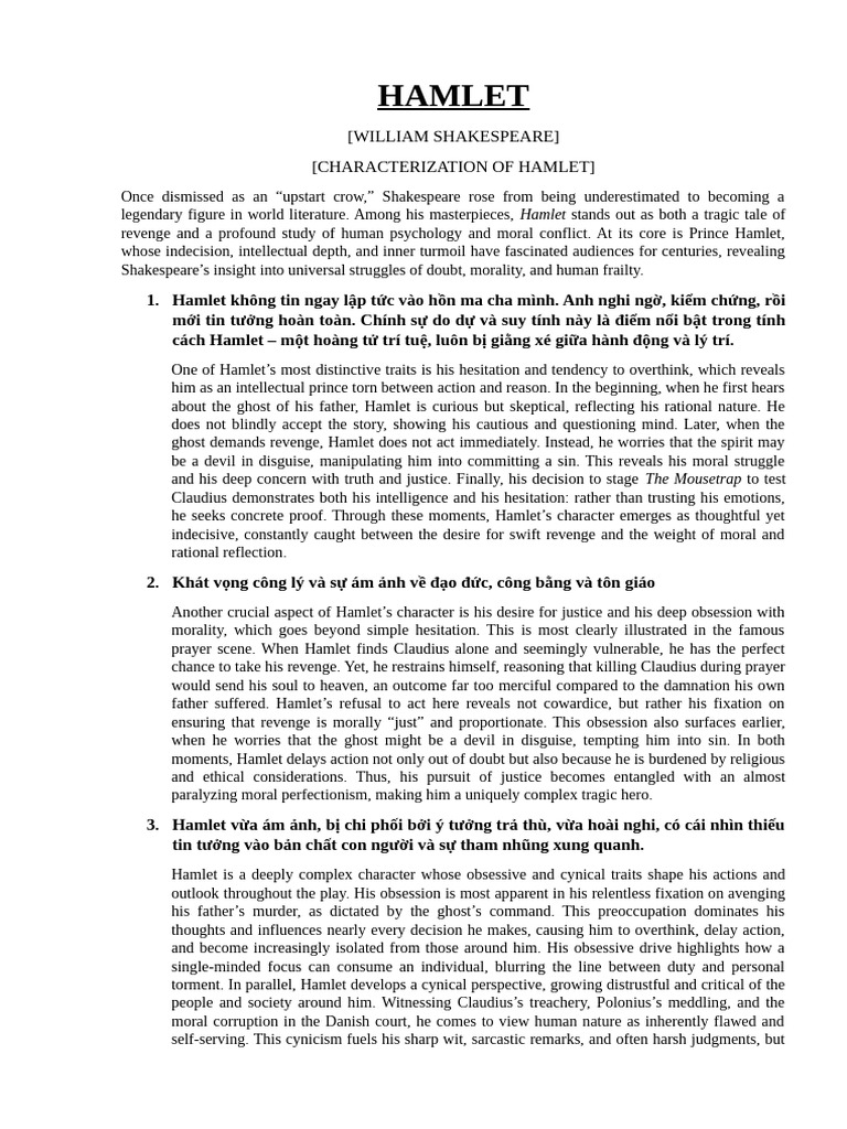 Hamlet: A Study of Moral Complexity | PDF | Hamlet