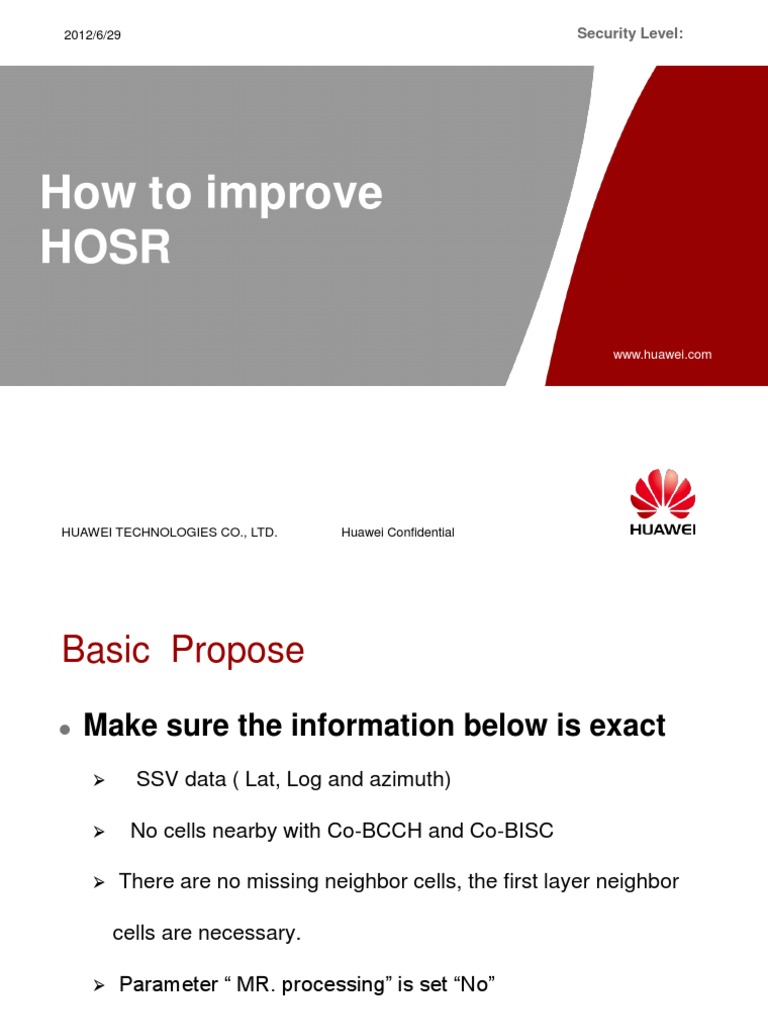 Improving HOSR Performance Guide | PDF | Technology & Engineering