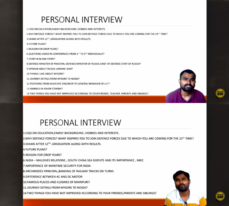 Personal Interview Insights and Experiences | PDF