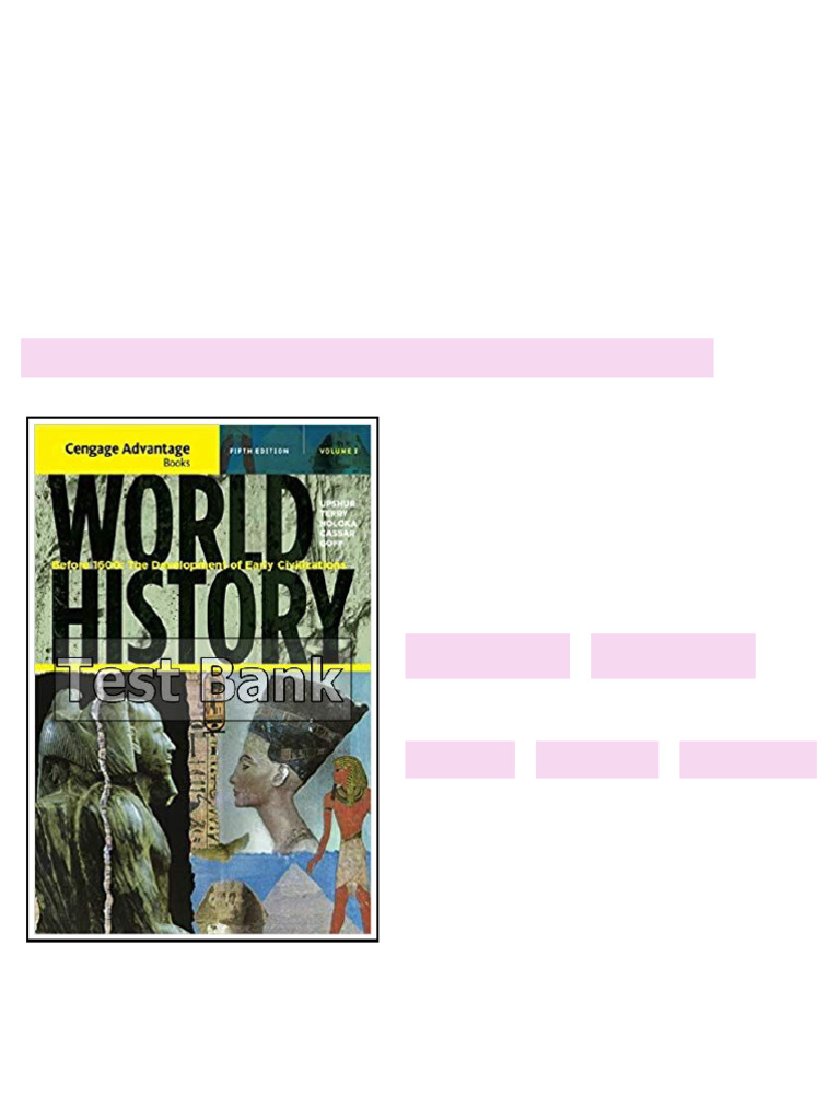 World History Before 1600 The Development of Early Civilization Volume ...
