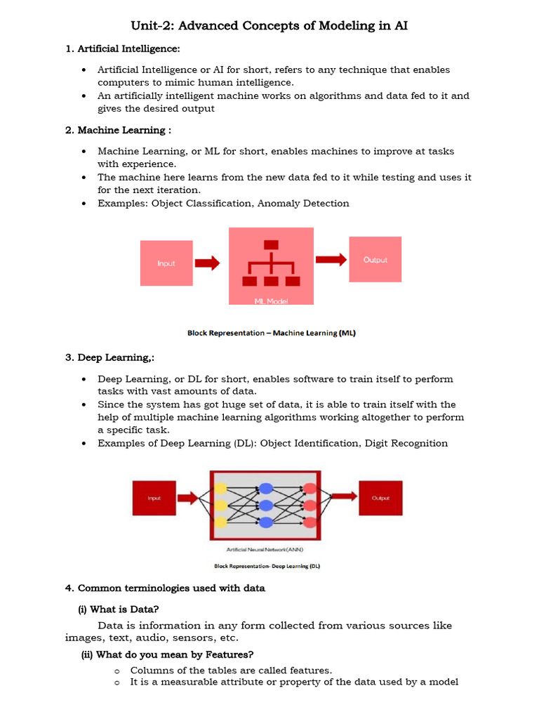 Advanced AI Modeling Concepts Explained | PDF | Machine Learning | Deep ...