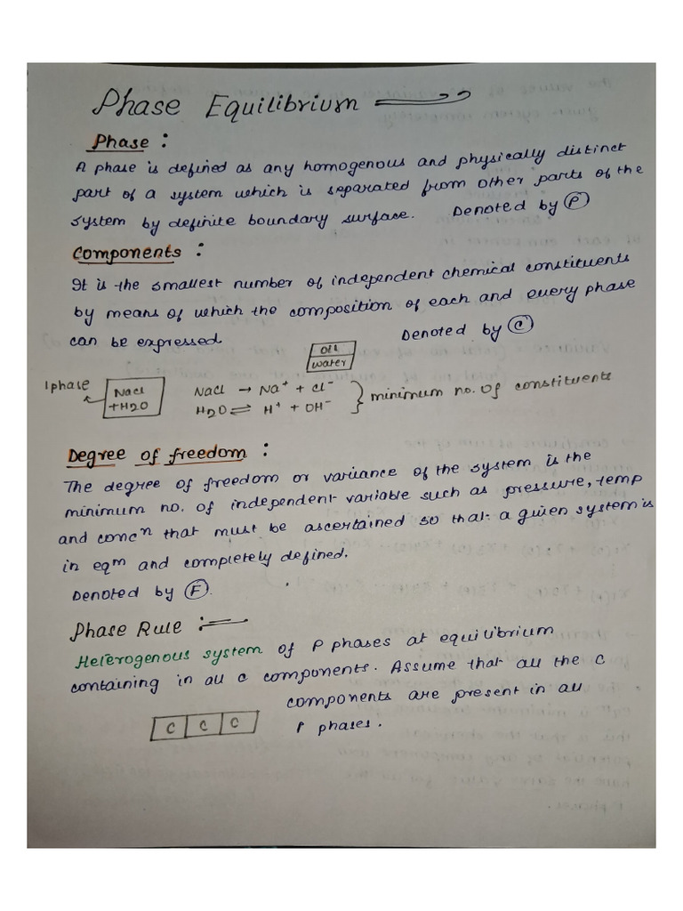 Phase equilibrium | PDF