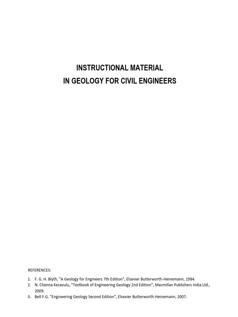 Geology Instruction for Civil Engineers | PDF | Igneous Rock | Rock ...