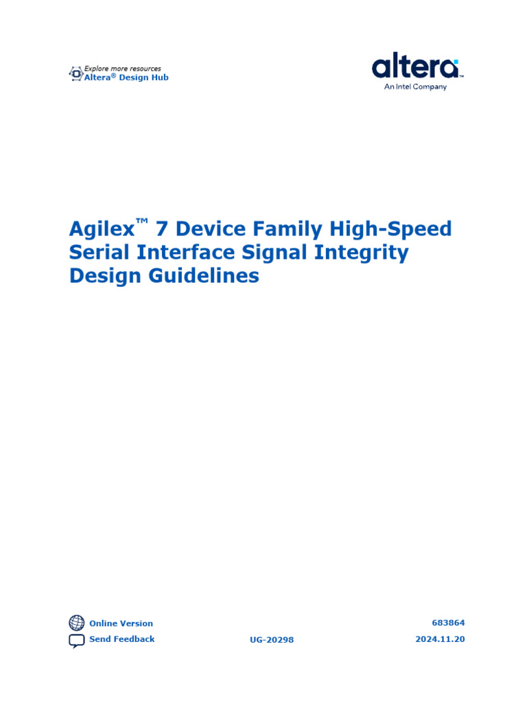 Agilex 7 Signal Integrity Design Guide | PDF | Printed Circuit Board ...