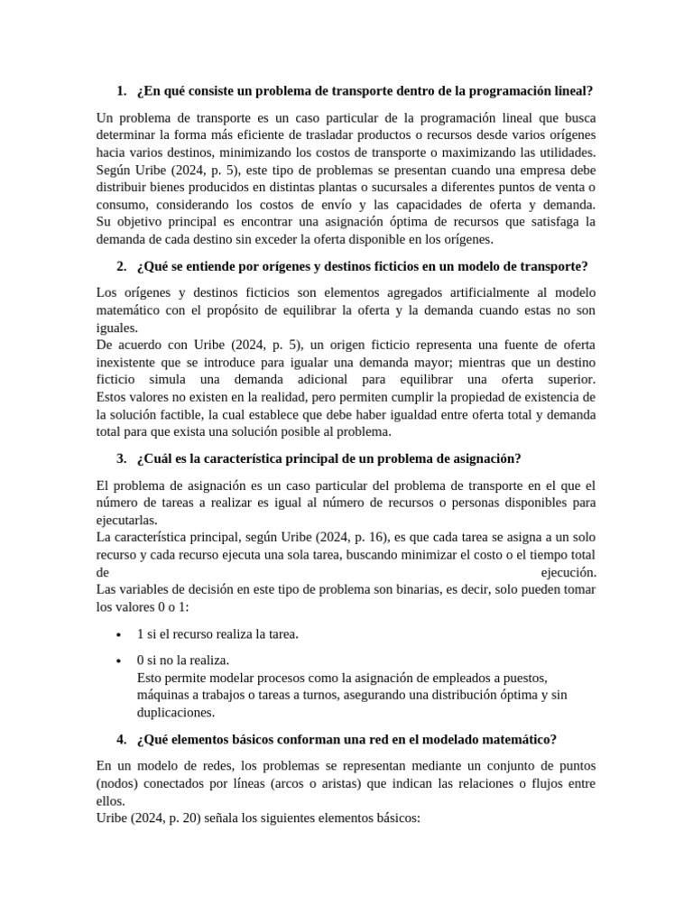 Problemas de Transporte en Programación Lineal | PDF | Programación ...