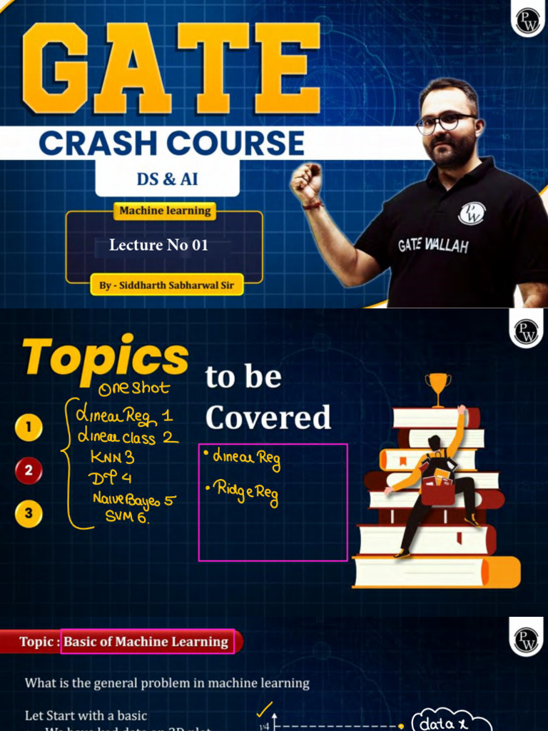 Machine Learning 01 Class Notes | PDF