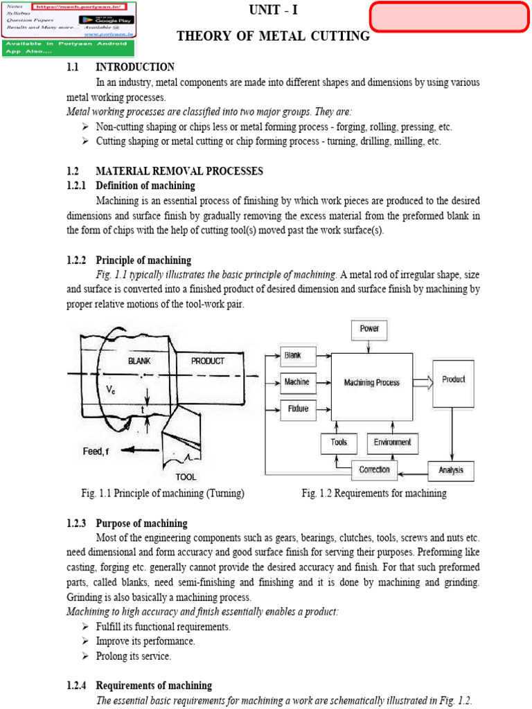 NOTES 1 | PDF | Machining | Metals