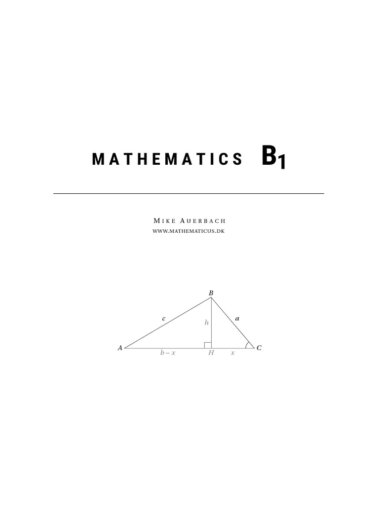 Mathematics B1 Textbook Overview | PDF | Trigonometric Functions ...