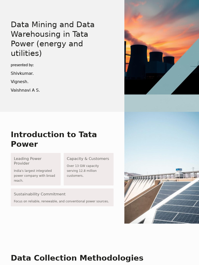 Data Mining and Data Warehousing in Tata Power Energy and Utilities ...