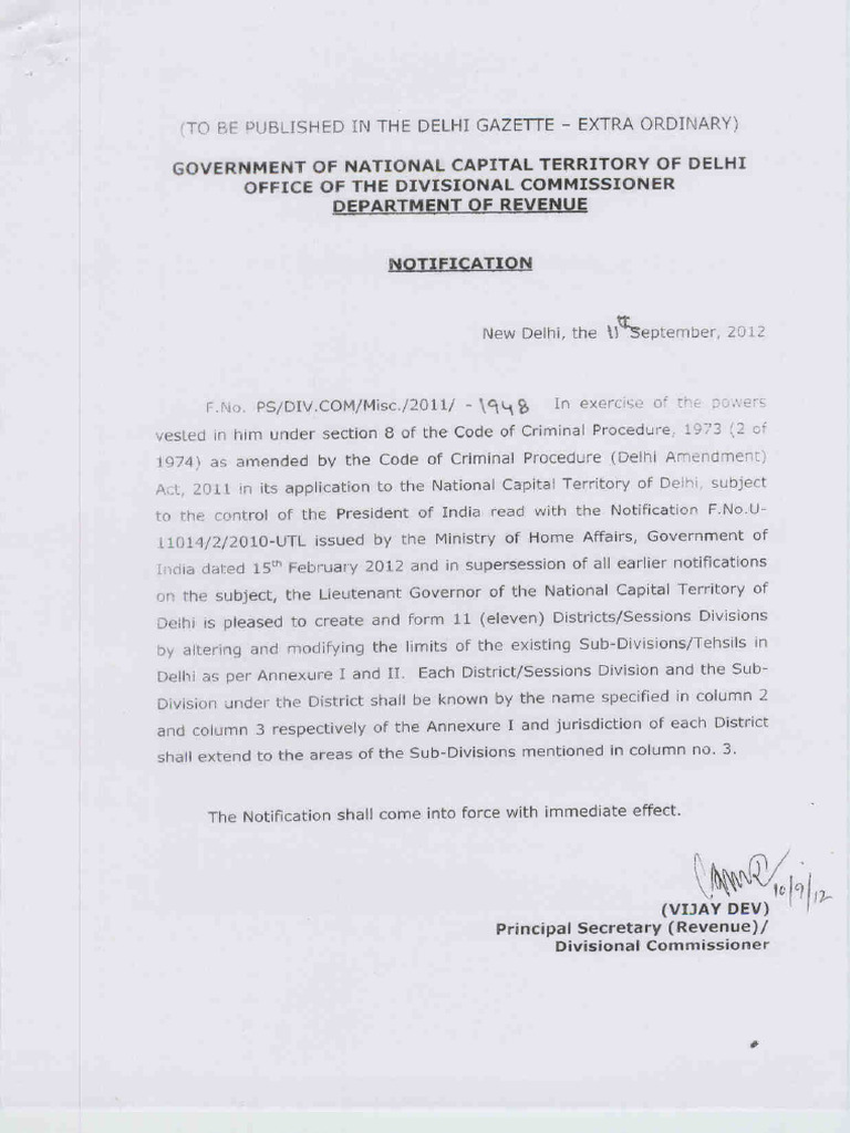 11 District Notification | PDF
