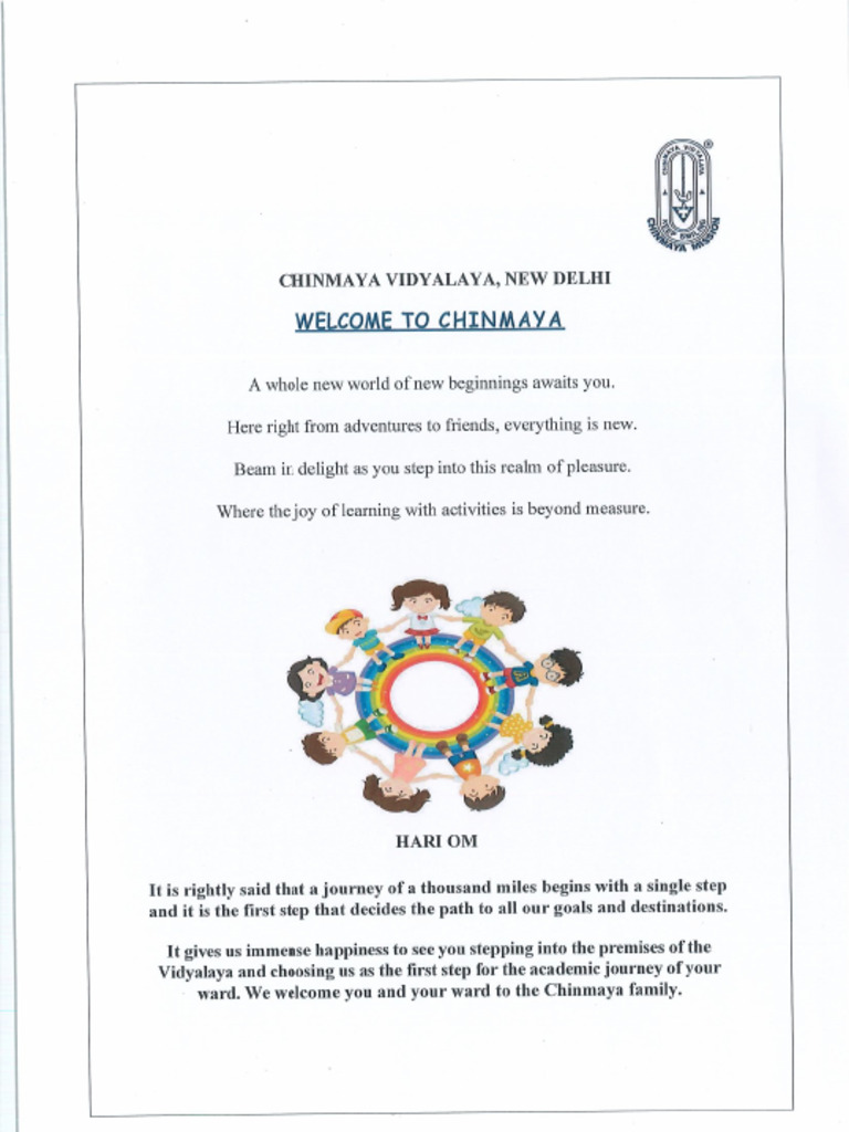 Welcome Note 2024-25 | PDF