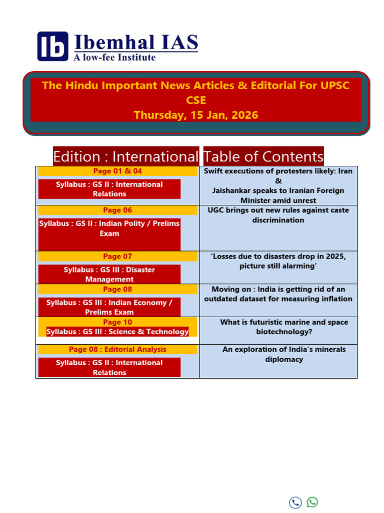 Iran Protests, UGC Caste Rules, UPSC Insights | PDF | Consumer Price ...