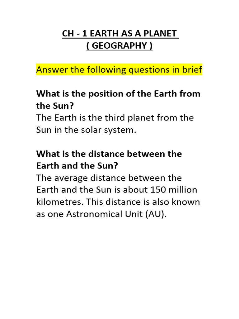 Earth: Position, Theories, and Life Factors | PDF | Earth | Planets