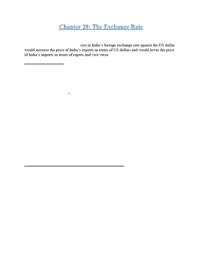Unit 6 Chap 4 Exchange Rates | PDF | Exchange Rate | Currency ...