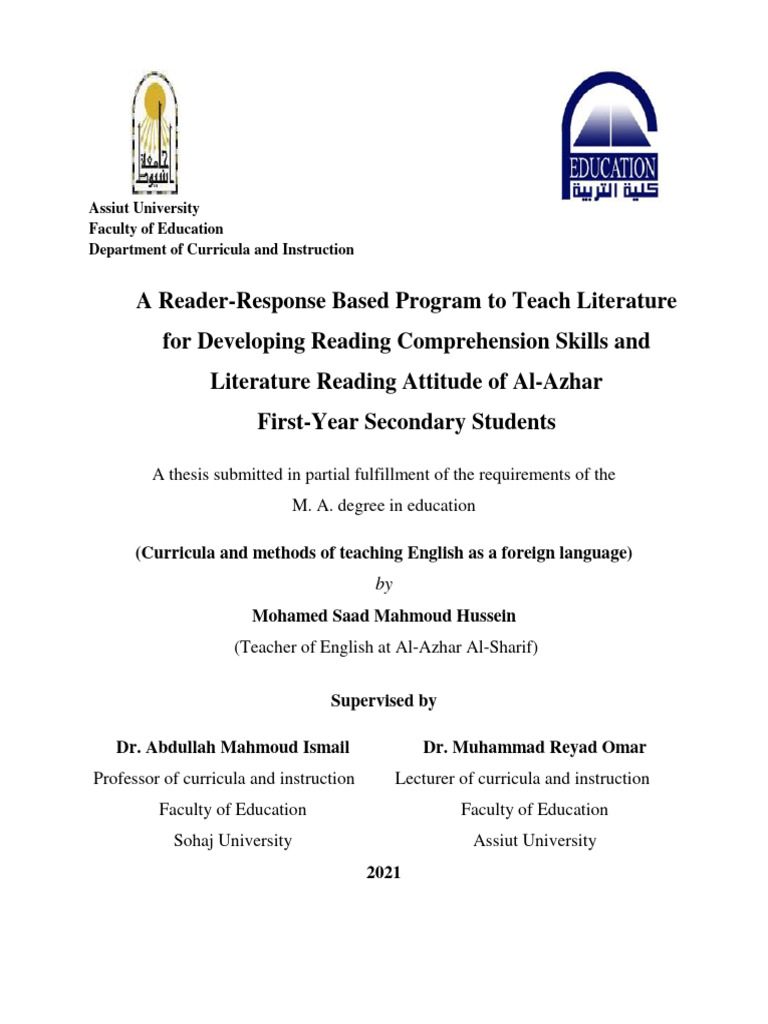 Reader-Response Program for Literature Skills | PDF | Reading ...