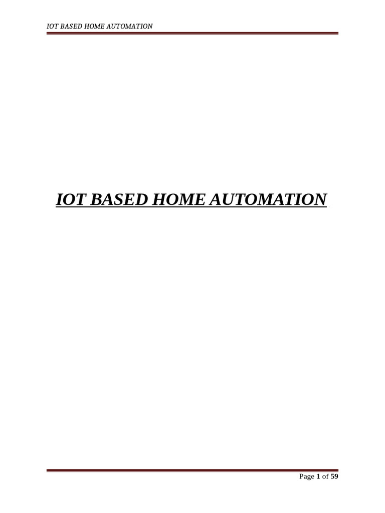 IoT Home Automation System Guide | PDF | Rectifier | Internet Of Things