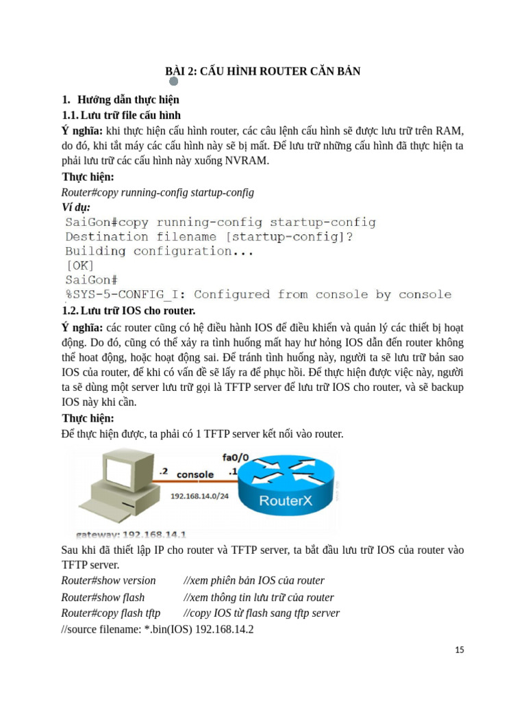 Bai 02 Cau Hinh Router Can Ban | PDF