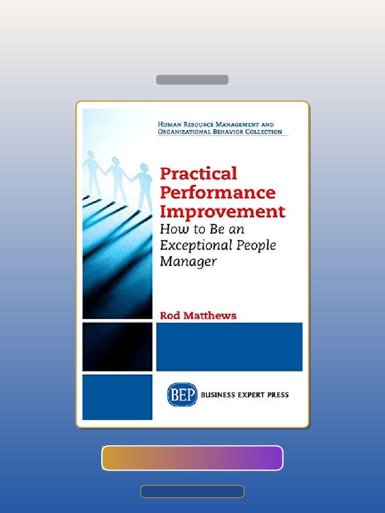 Practical Performance Improvement by Rod Matthews E-book Testbank ...