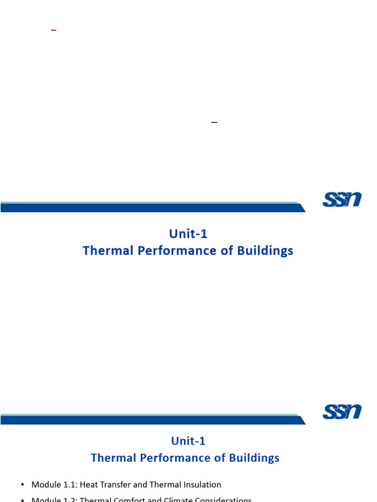 Thermal Performance in Building Science | PDF | Heat Transfer | Thermal ...