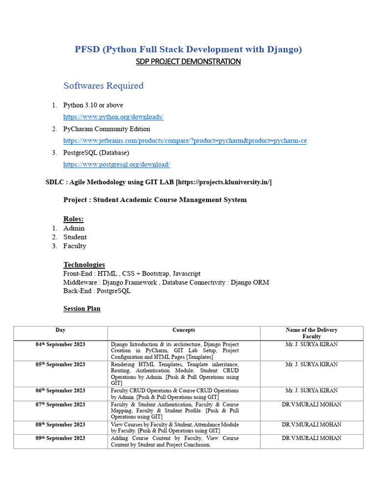 PFSD SDP | PDF