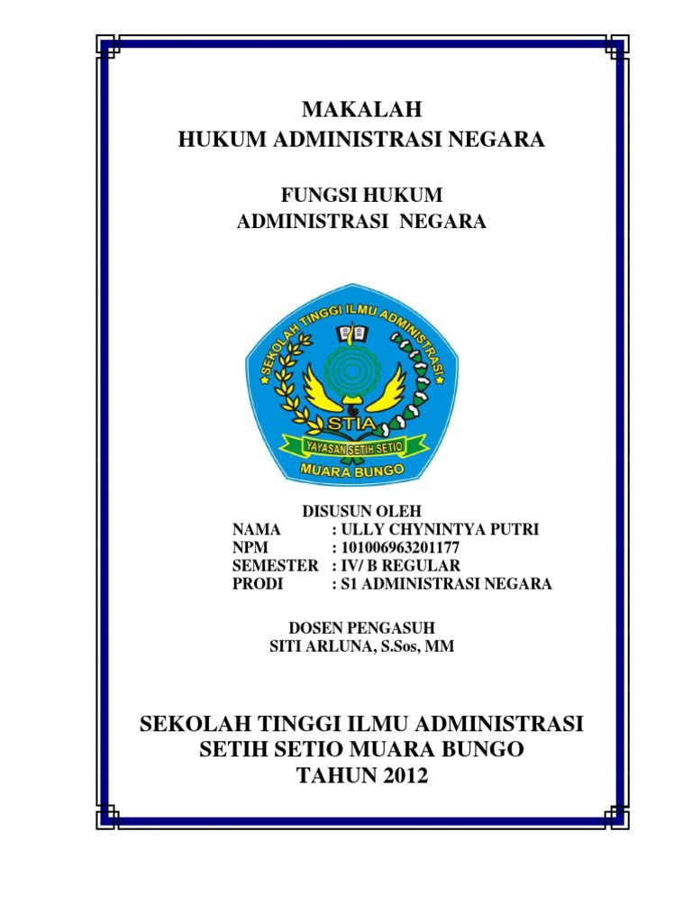 MAKALAH ADMINISTRASI NEGARA 2