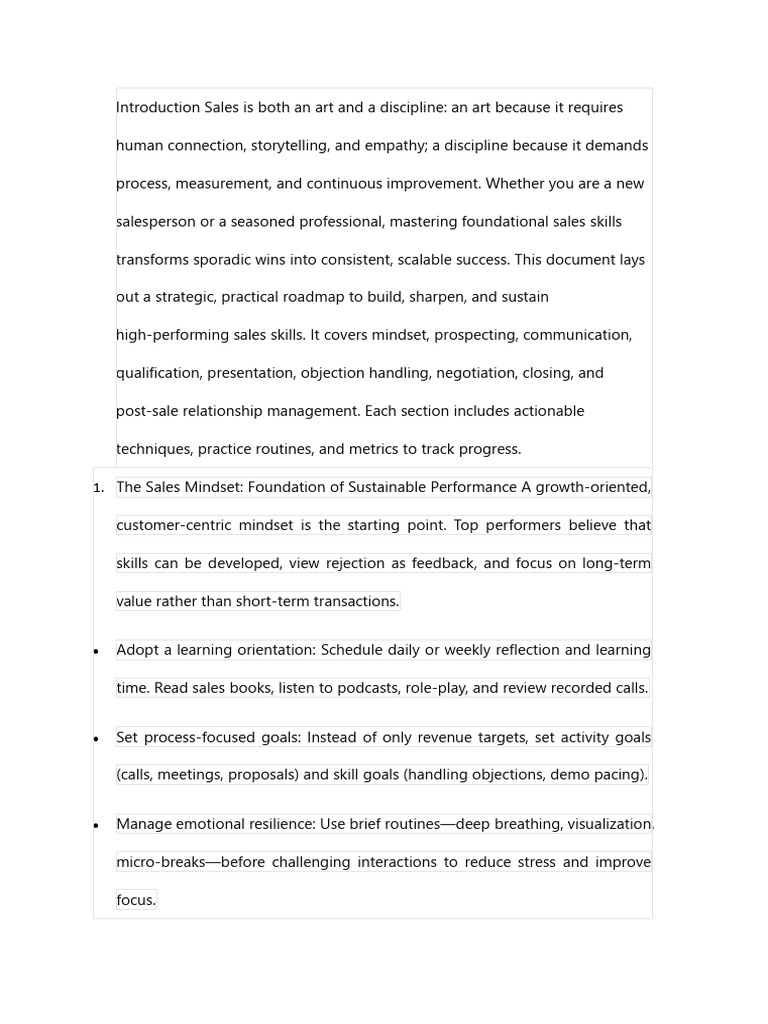 Mastering Sales Skills Strategic Fundamentals for Consistent Success ...