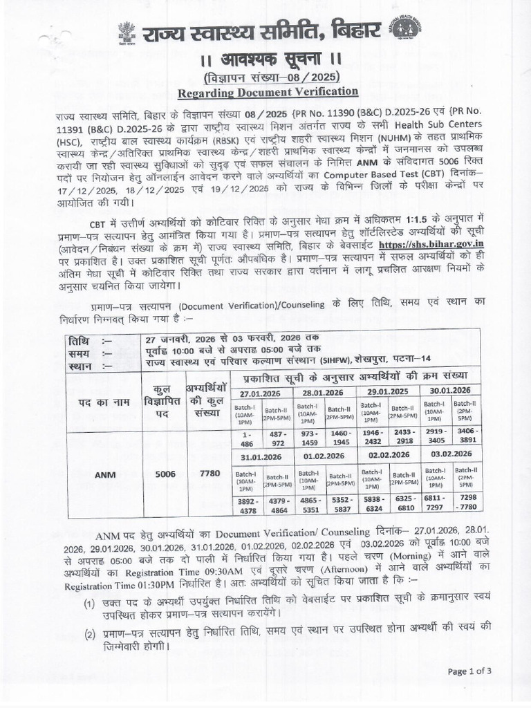3. Important Detailed Notice Regarding Document Verificaton Under Advt ...