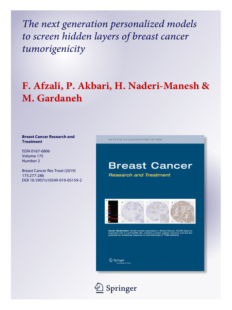 Personalized Models in Breast Cancer Research | PDF | Neoplasms ...
