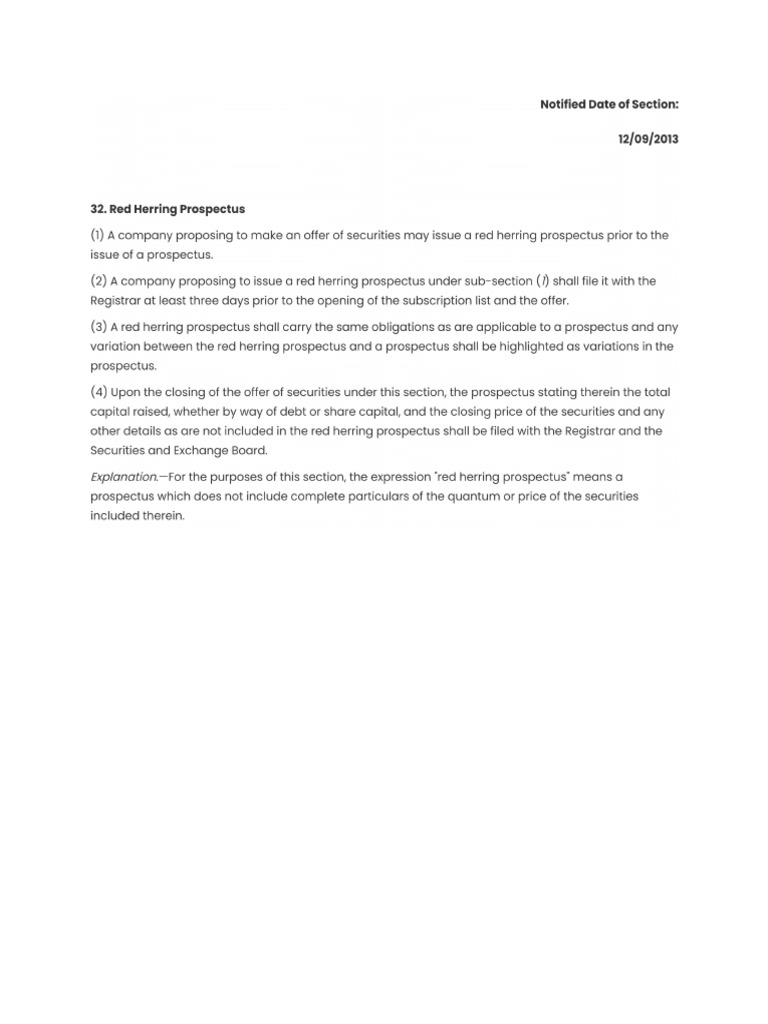 Red Herring Prospectus | PDF