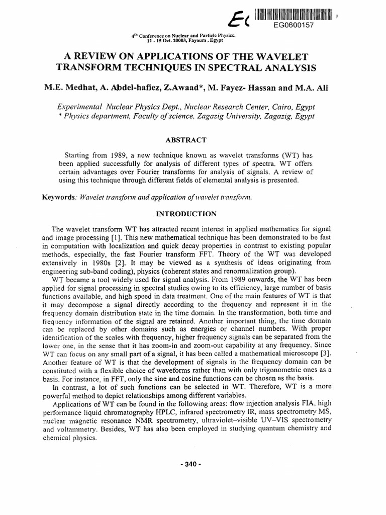 37121595 | PDF | Wavelet | Spectral Density