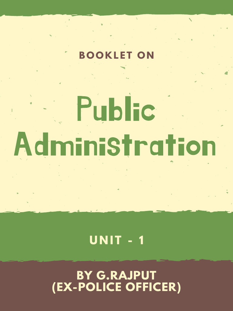 Public Administration Evolution Overview | PDF | Governance
