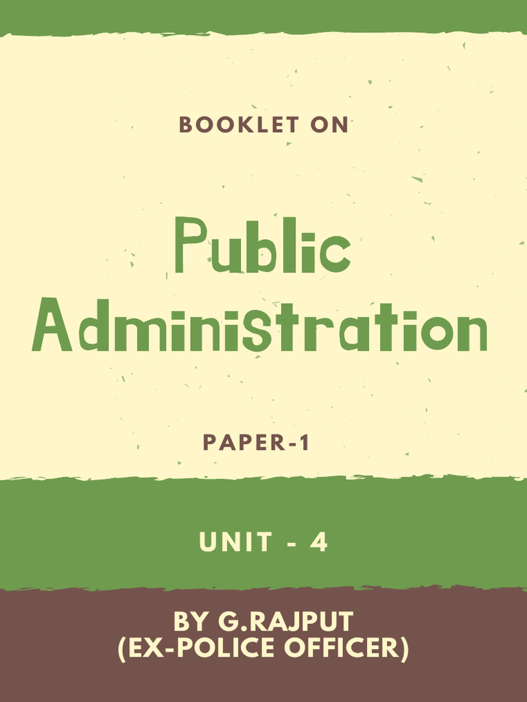 Public Administration Unit 4 Overview | PDF | System | Public–Private ...